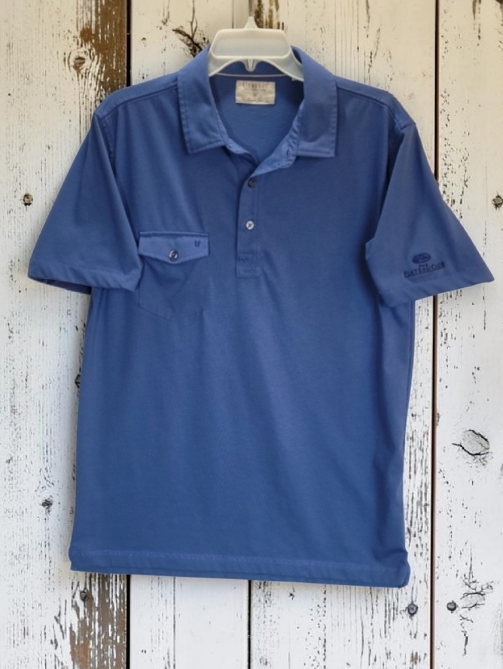Linksoul Sz-M Men's 100% LUXURY-COTTON  Blue Polo Shirt. In Like New Condition.